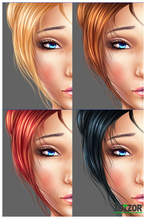 Digital Painting - Part 2: Chloe's Hair | Tutzor